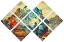 7 Panel Butterfly Canvas