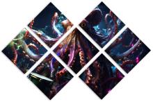 7 Panel Butterfly Canvas