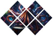 7 Panel Butterfly Canvas