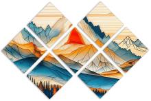 7 Panel Butterfly Canvas