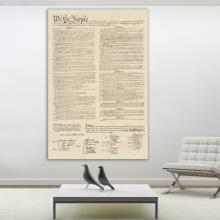 We The People Print on Canvas Wall Art Preamble to the Constitution of the United States document