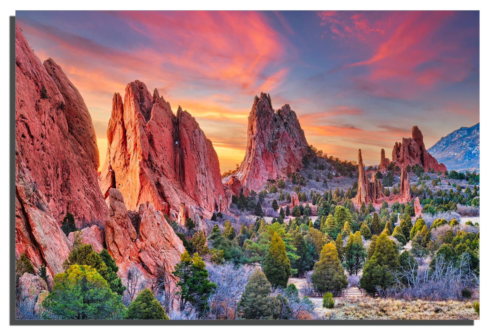 Garden of the Gods Metal Print Wall Art Colorado Springs Mountain