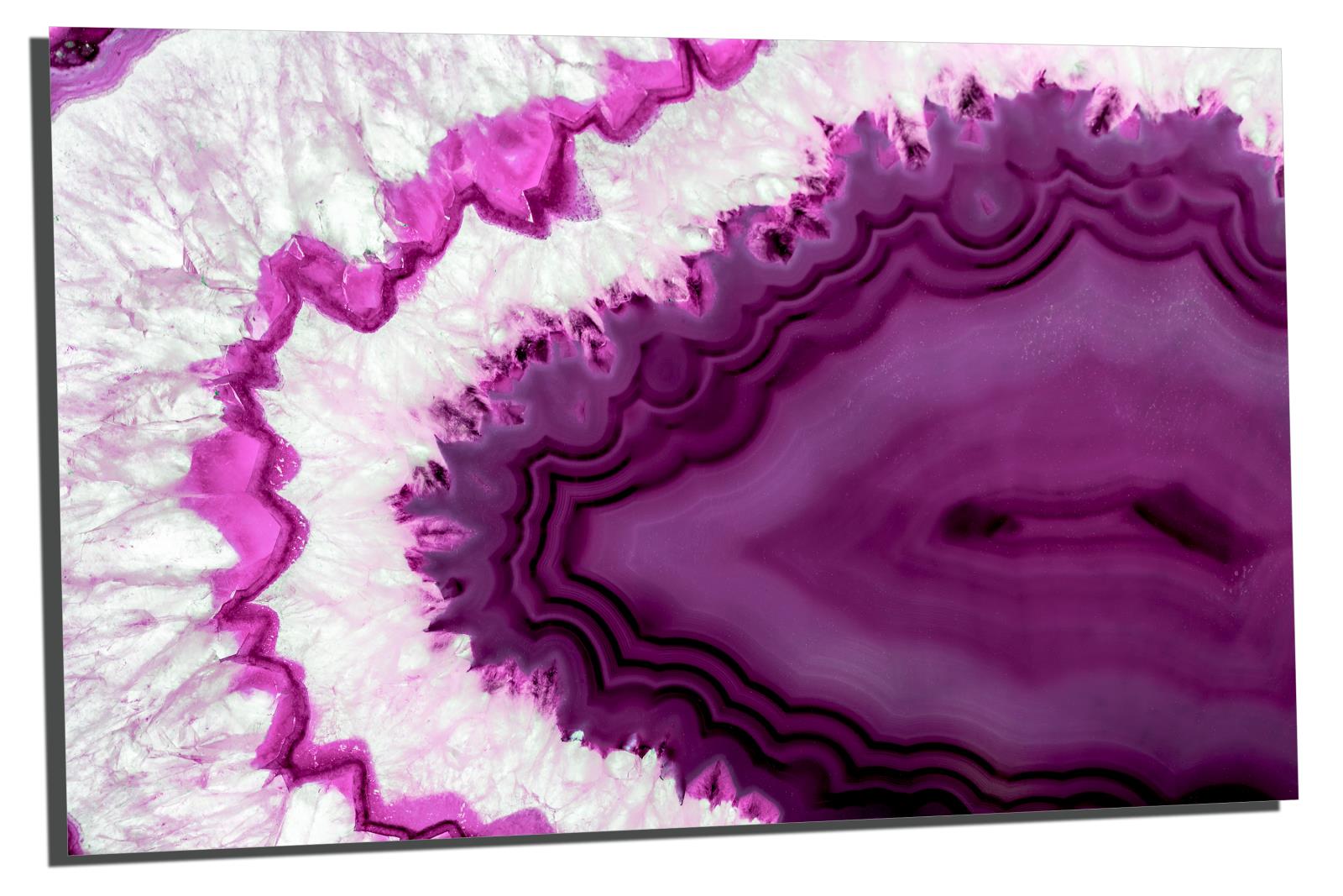 Purple Geode Metal Print Wall Art Brazilian geode, agate stone slice